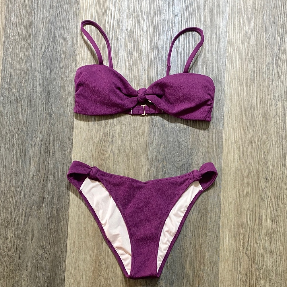 Shade & Shore Cream and Purple Bikini